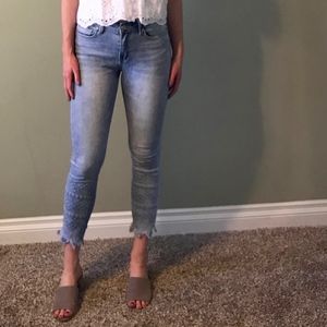 High waisted Embroidered Jeans